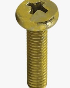 Screw domed head philips M8x16 DIN 7985 Yellow Zinc